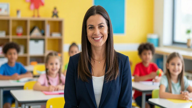 Aula vibrante con niños sonrientes y alegres