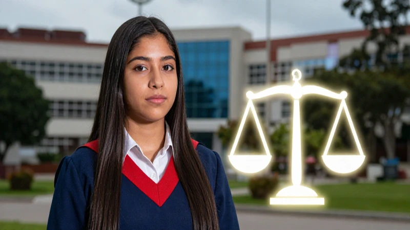 Estudiante mexicano con justicia brillante en campus