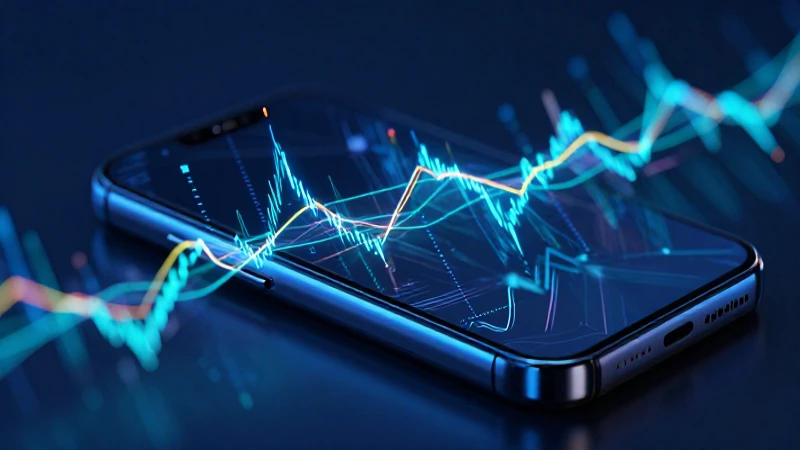 Flujo digital futurista en smartphone moderno