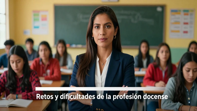 Determinada maestra mexicana en aula moderna