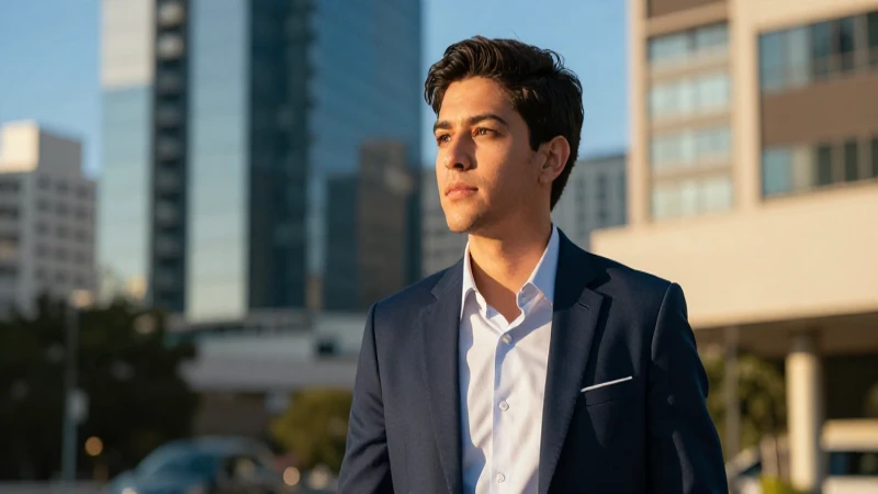 Joven mexicano soñador en su futuro brillante