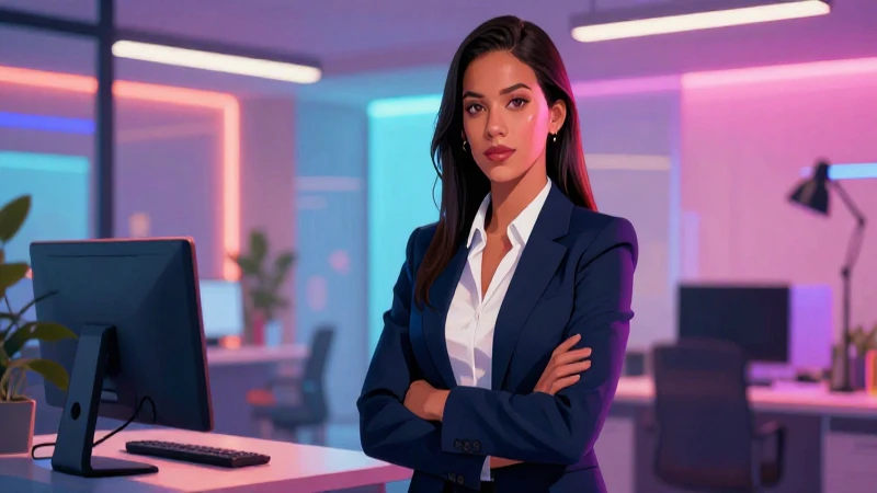 Ambicioso profesional mexicano en entorno corporativo