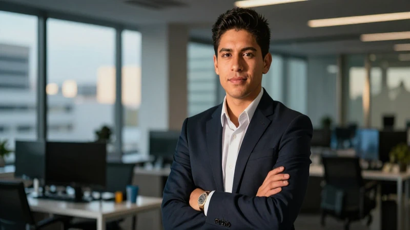 Retrato profesional mexicano moderno y aspiracional