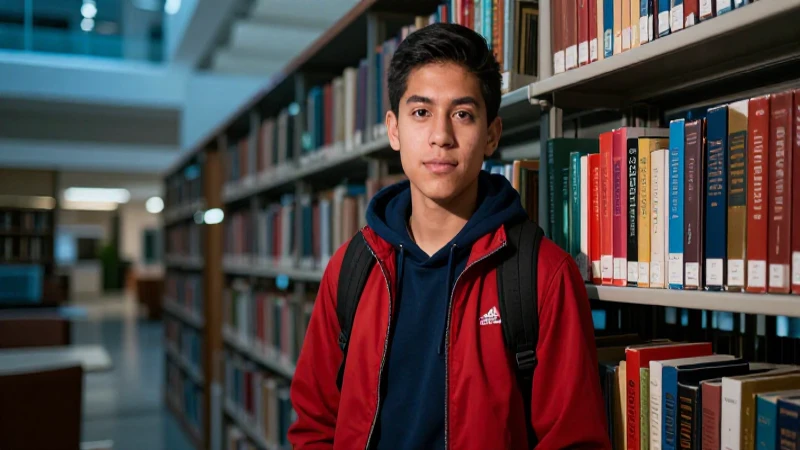 Estudiante mexicano universitario con foto cinemática impactante