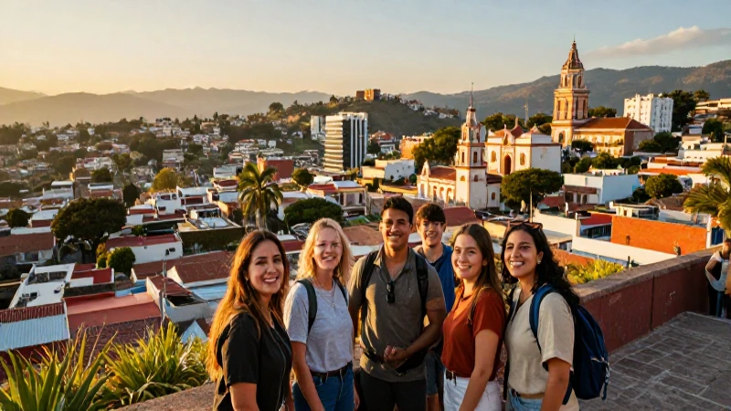 Turistas disfrutando de Tuxtla al atardecer