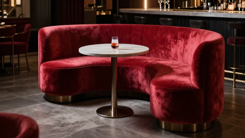 Diseño de bar elegante con iluminación dramática y textura vibrante