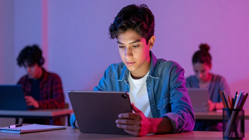 Joven mexicano estudia inglés en línea