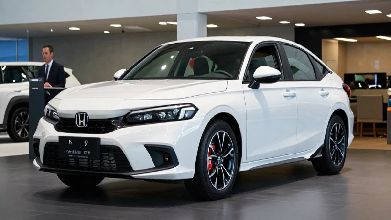 Honda moderno en showroom profesional