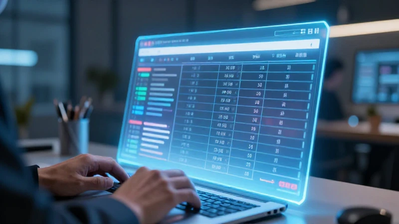 Profesional con entorno de tecnología futurista