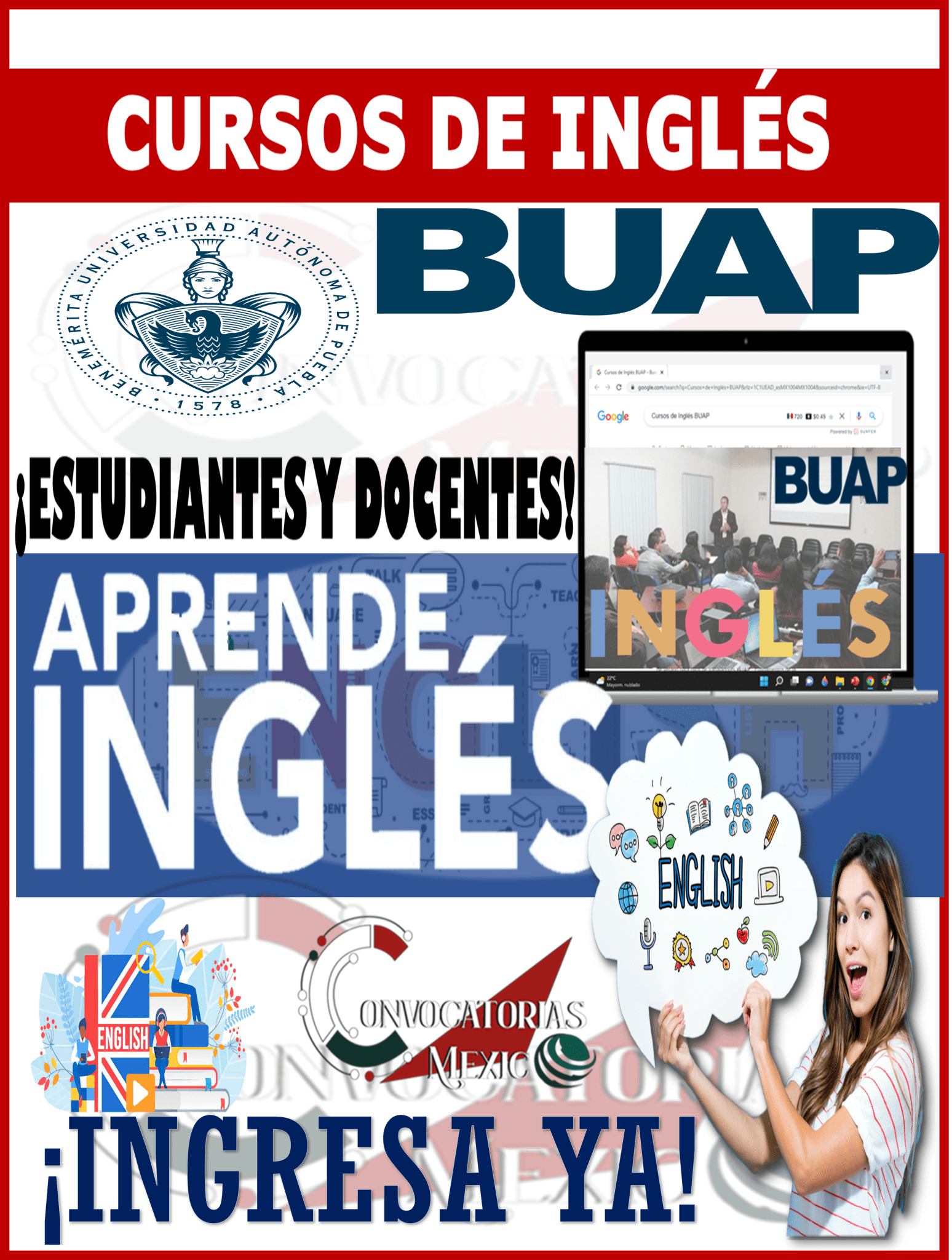 Encuentra cursos de inglés en la BUAP para mejorar tus habilidades