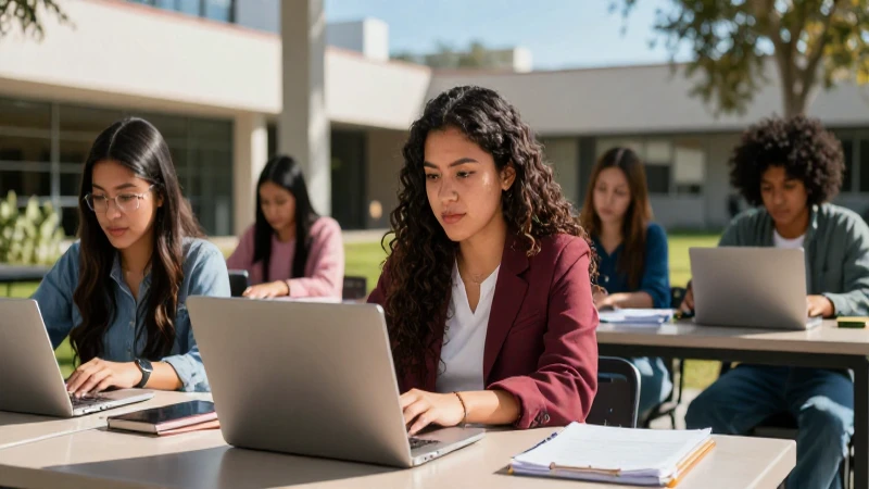 Estudiante universitario mexicano en un campus moderno