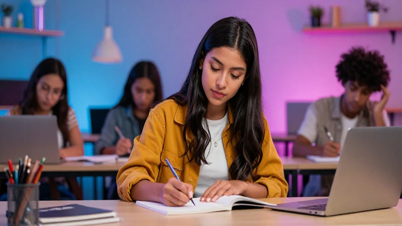 Estudiante mexicano moderno en estudio fotográfico vibrante