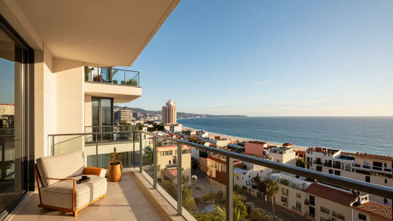 Balcón de lujo con vista panorámica al océano