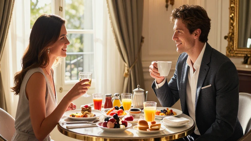 Elegancia y lujo en un cálido despertar matutino