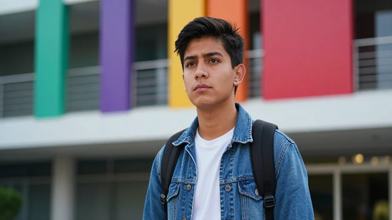 Retrato vibrante de estudiante mexicano moderno