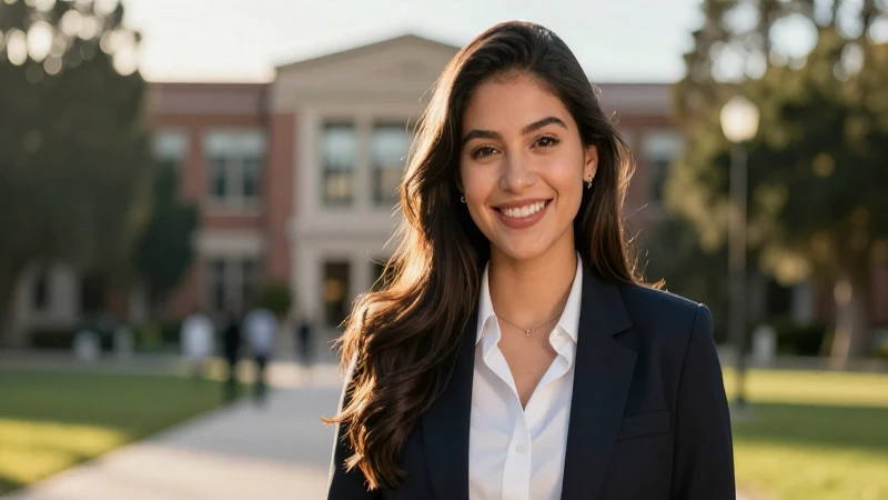 Retrato vibrante de estudiante mexicana universitaria