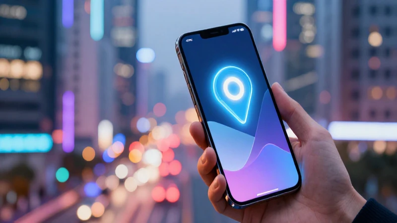 Smartphone moderno con datos vibrantes urbanos