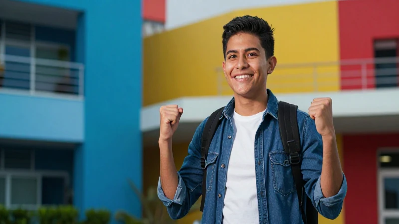 Éxito académico juvenil vibrante y moderno
