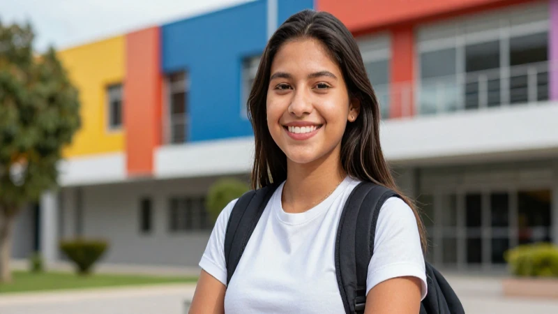 Retrato vibrante de estudiante mexicano decidido