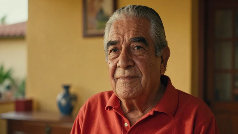 Retrato cinematográfico de un anciano mexicano en su hogar