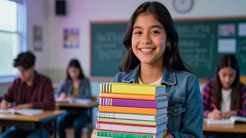 Dónde puedo encontrar las papelerías Tony en Aguascalientes 13 Estudiante mexicano sonriente con cuadernos coloridos