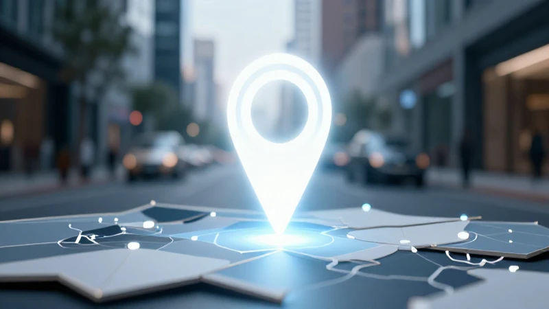 Pin financiero moderno sobre mapa urbano