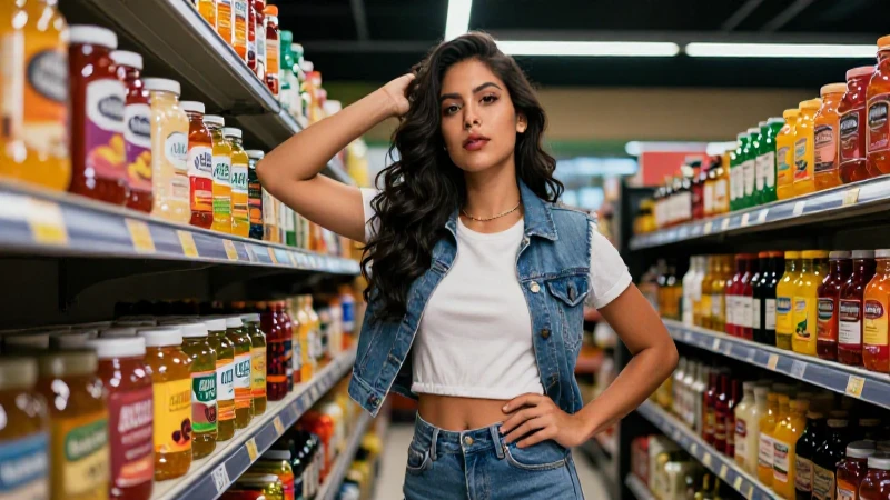 Consumidor mexicano elegante en tienda vibrante