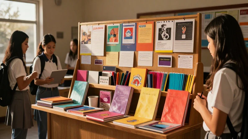 Estudiante mexicano, luz dorada y colores vibrantes