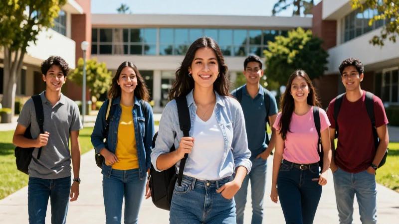 Estudiantes mexicanos en campus universitario vibrante