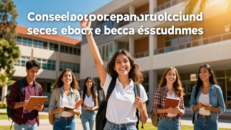 Estudiante exitosa en vibrante campus mexicano