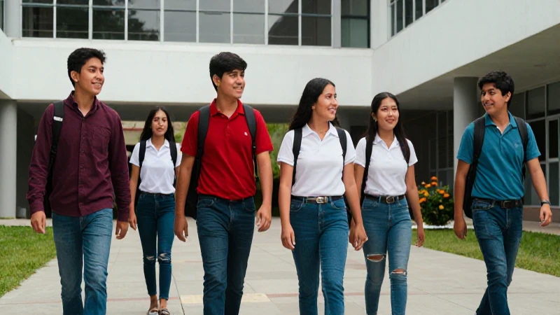 Éxito estudiantil en campus mexicano vibrante