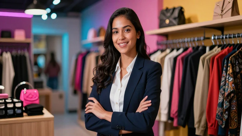 Joven mexicana profesional en retail moderno