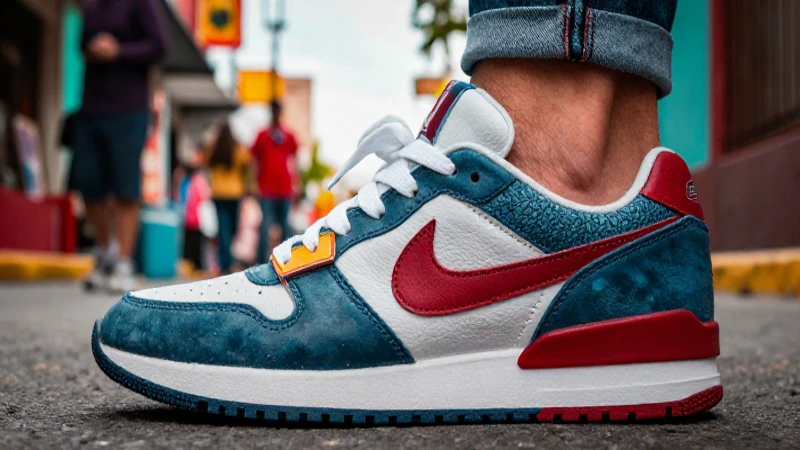 Zapatillas de moda en calle de Tijuana