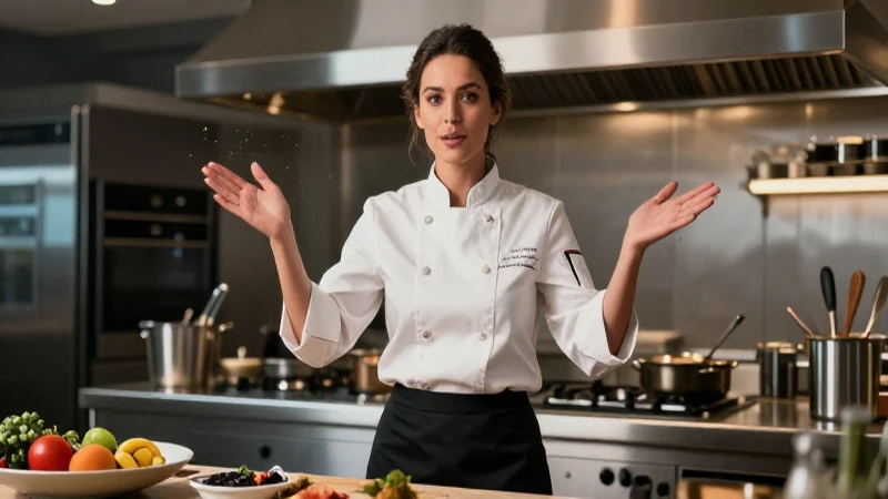 Chef profesional en cocina moderna