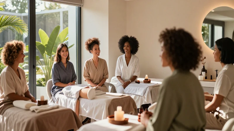 Sereno spa moderno con luz cinematográfica y vibrante