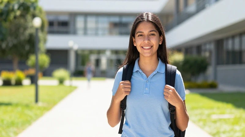 Estudiante mexicano, campus moderno y futuro brillante