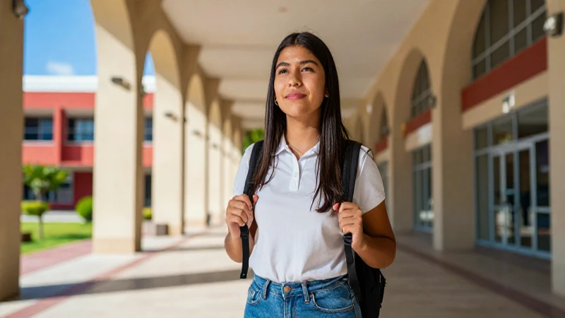 Retrato dinámico y vibrante de estudiante mexicano