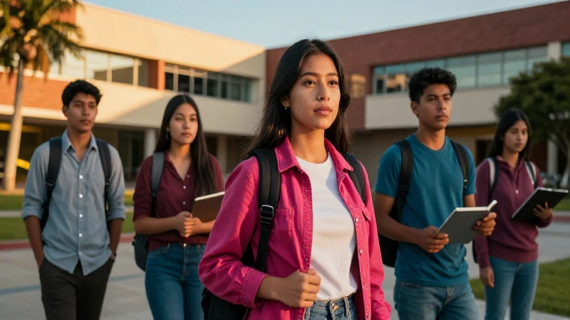 Estudiantes mexicanos modernos en campus universitario