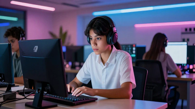 Estudiante mexicano exitoso en campus moderno y detallado