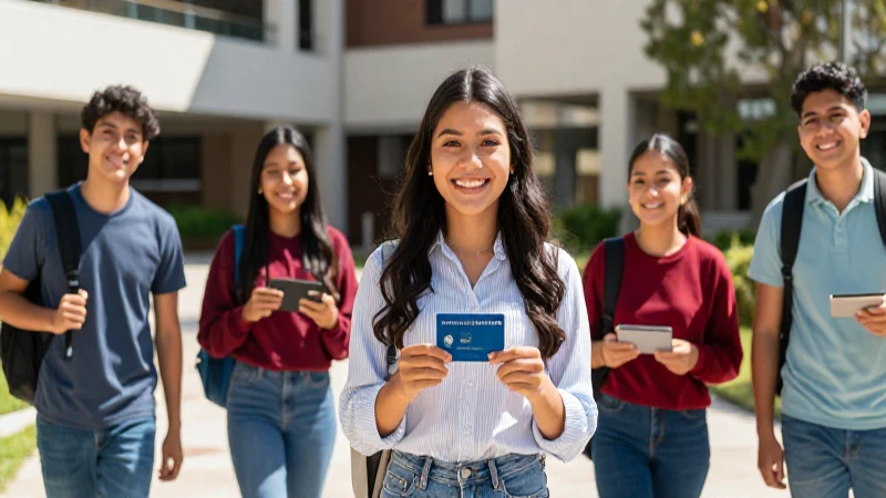 Estudiantes mexicanos reciben tarjetas de bienestar