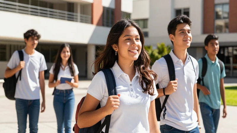 Estudiantes mexicanos en campus universitario vibrante