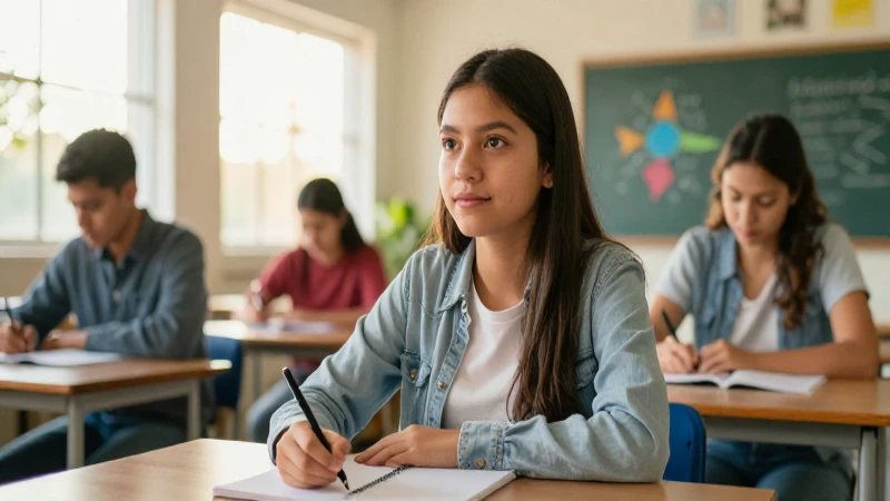 Estudiante mexicano moderno con luz vibrante