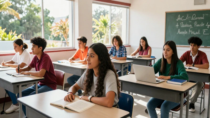 Estudiantes mexicanos en aulas modernas e inspiradoras