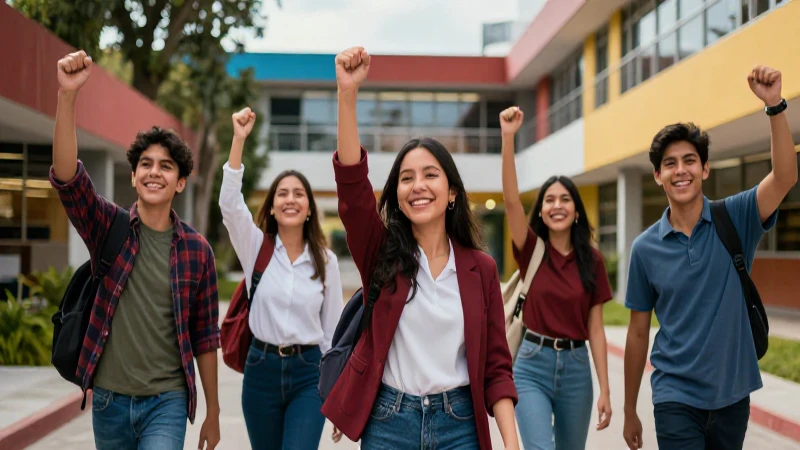 Éxito académico vibrante en el campus mexicano