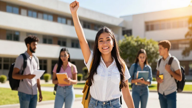 Retrato dinámico de estudiante mexicano