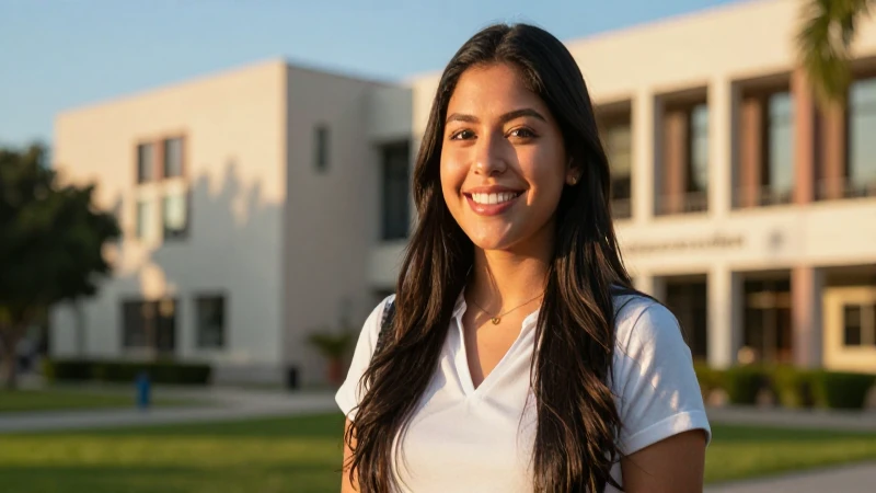 Estudiante mexicano sonriente y profesional
