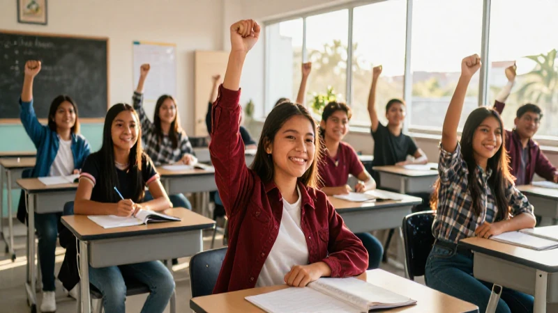 Estudiantes mexicanos celebrando logros académicos