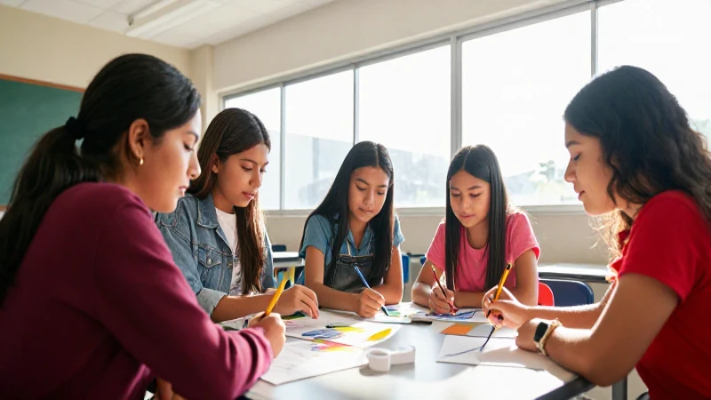 Estudiantes mexicanos colaboran creativamente en el aula