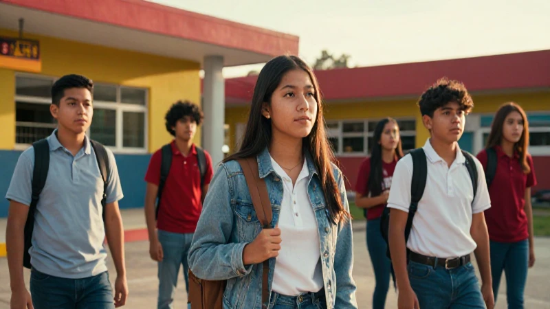 Estudiantes mexicanos en luz dorada moderna