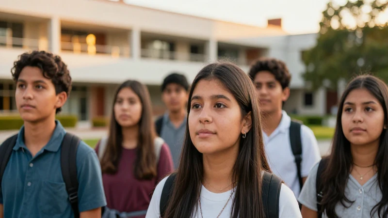 Jóvenes mexicanos celebrando logros académicos con luz dorada